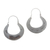 Sterling silver hoop earrings, 'Charra' - Hand Crafted Sterling Silver Hoop Earrings (image 2b) thumbail