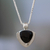Obsidian pendant necklace, 'Taxco Triad' - Handmade Obsidian Pendant Necklace in 950 Silver thumbail