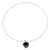 Obsidian pendant necklace, 'Taxco Triad' - Handmade Obsidian Pendant Necklace in 950 Silver (image 2a) thumbail