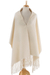 Cotton rebozo, 'Oaxacan Nature' - Natural Ivory Cotton Rebozo from Mexico thumbail