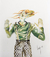 'Reptile' - Watercolor on Paper Painting of Reptile Man (image 2a) thumbail