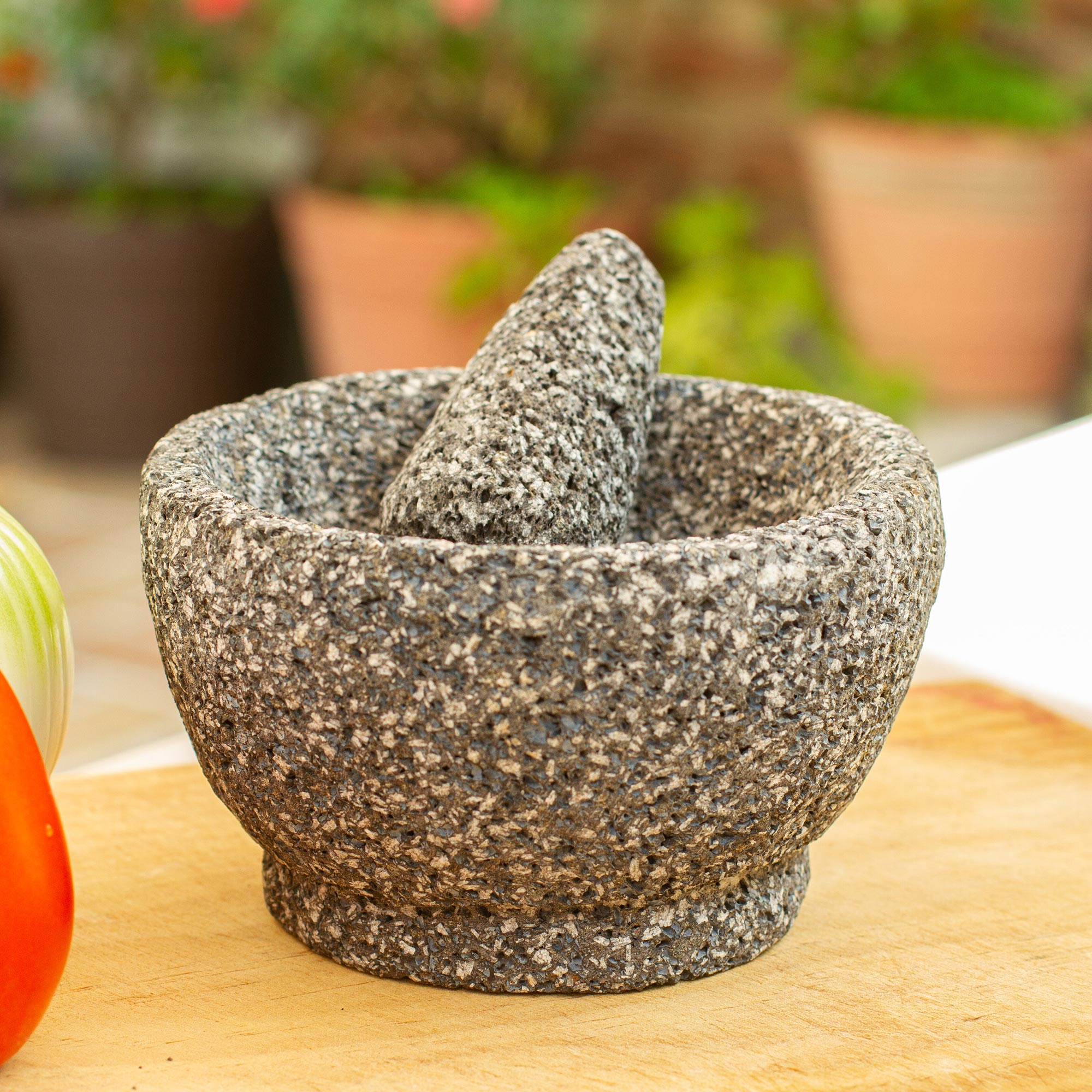 Hand Crafted Genuine Basalt Mexican Molcajete - Grand Tradition