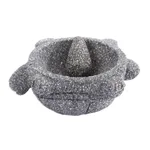 Basalt molcajete, 'Tortoise Tradition' - Basalt Mortar and Pestle in a Tortoise Shape