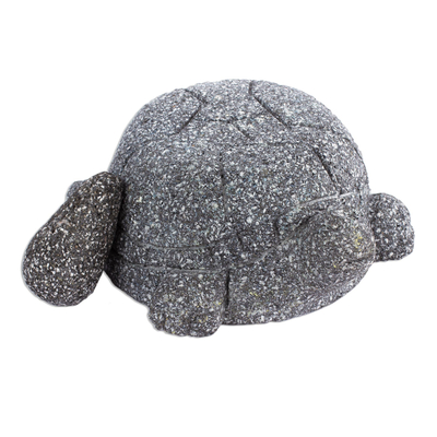 Basalt molcajete, 'Tortoise Tradition' - Basalt Mortar and Pestle in a Tortoise Shape