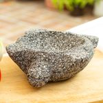 Basalt molcajete, 'Turtle Tradition II' - Turtle Shaped Traditional Mexican Mortar and Pestle Set