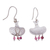Turmalin-Ohrhänger - Rustikale Ohrringe aus Sterlingsilber und rosa Turmalin