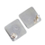Sterling silver drop earrings, 'Squares Upon Squares' - Square Sterling Silver Drop Earrings (image 2c) thumbail