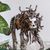 Recycled auto parts sculpture, 'Prowling Lion' - Rustic Recycled Metal Lion Sculpture (image 2d) thumbail