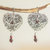 Sterling silver filigree dangle earrings, 'Resplendent Heart' - Heart-Shaped Sterling Silver Filigree Earrings (image 2b) thumbail
