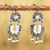 Cultured pearl filigree chandelier earrings, 'Vintage Flair' - Chandelier Earrings with Cultured Pearls thumbail