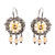 Cultured pearl filigree chandelier earrings, 'Old-Fashioned Flair' - Peach Cultured Pearl Filigree Earrings (image 2a) thumbail