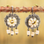 Cultured pearl filigree chandelier earrings, 'Old-Fashioned Flair' - Peach Cultured Pearl Filigree Earrings (image 2b) thumbail