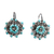 Sterling silver filigree drop earrings, 'Vintage Wreath in Turquoise' - Filigree Drop Earrings in Sterling Silver (image 2a) thumbail