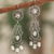 Cultured pearl filigree chandelier earrings, 'Vintage Beauty' - Cultured Pearl Silver Filigree Chandelier Earrings thumbail