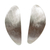 Sterling silver drop earrings, 'Taxco Petals' - Petal-Shaped Brushed Taxco Silver Drop Earrings (image 2a) thumbail