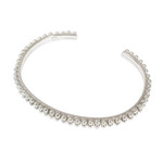 Sterling silver cuff bracelet, 'Taxco Marquee' - Beaded Taxco Sterling Silver Cuff Bracelet