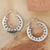 Sterling silver hoop earrings, 'Taxco Marquee' - Hand Crafted Taxco Silver Hoop Earrings thumbail