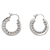 Sterling silver hoop earrings, 'Taxco Marquee' - Hand Crafted Taxco Silver Hoop Earrings (image 2a) thumbail