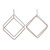 Sterling silver and copper dangle earrings, 'Taxco Squares' - Geometric Sterling Silver and Copper Dangle Earrings (image 2a) thumbail