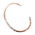 Manschettenarmband aus Kupfer und Sterlingsilber - Schlankes Manschettenarmband aus Kupfer und Sterlingsilber