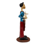 Ceramic sculpture, 'Veterinarian Catrin' - Veterinarian Ceramic Skeleton Sculpture