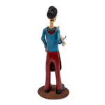 Ceramic sculpture, 'Veterinarian Catrin' - Veterinarian Ceramic Skeleton Sculpture