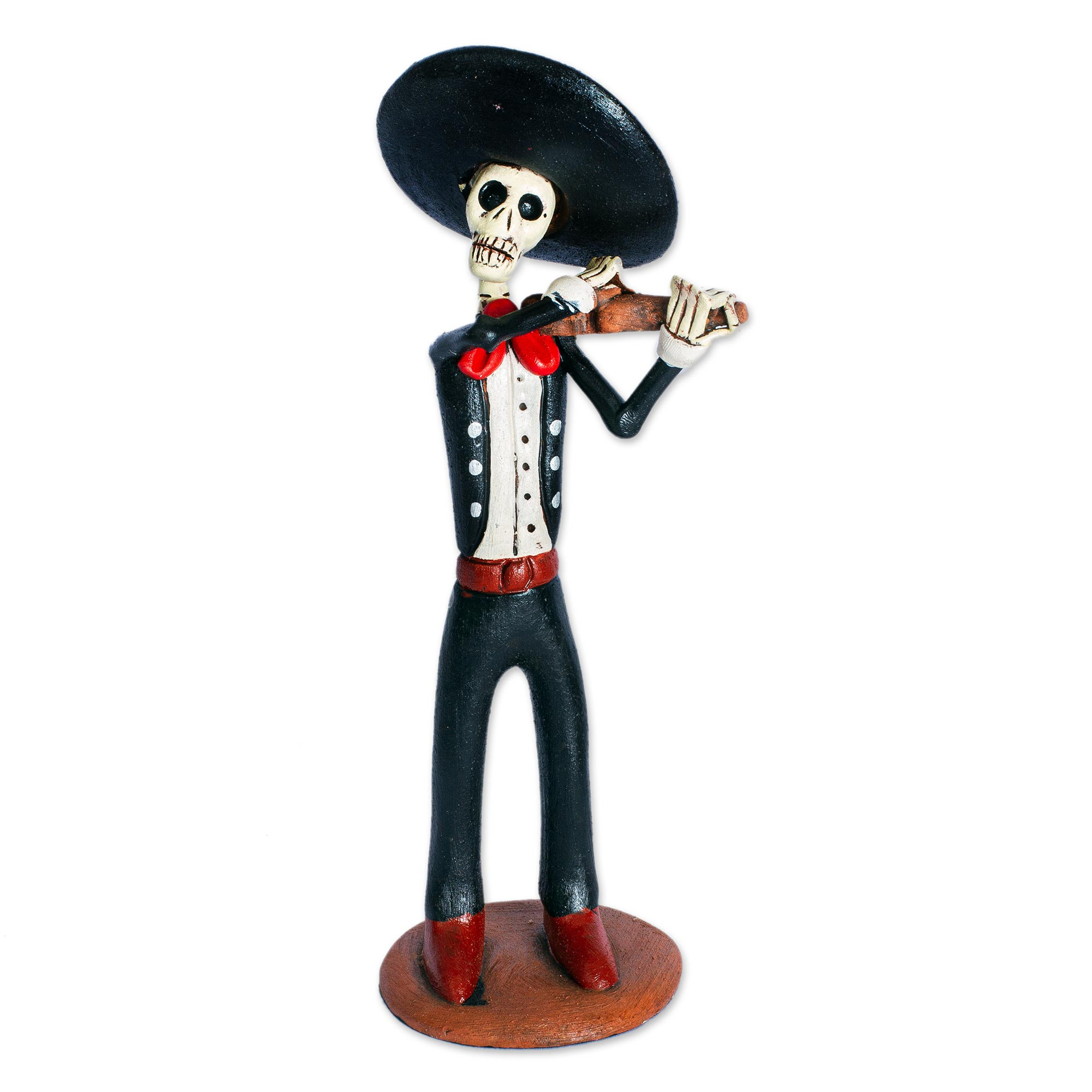 Hand Crafted Skeleton Mariachi Sculptures (Set of 6) - Macabre Mariachi ...