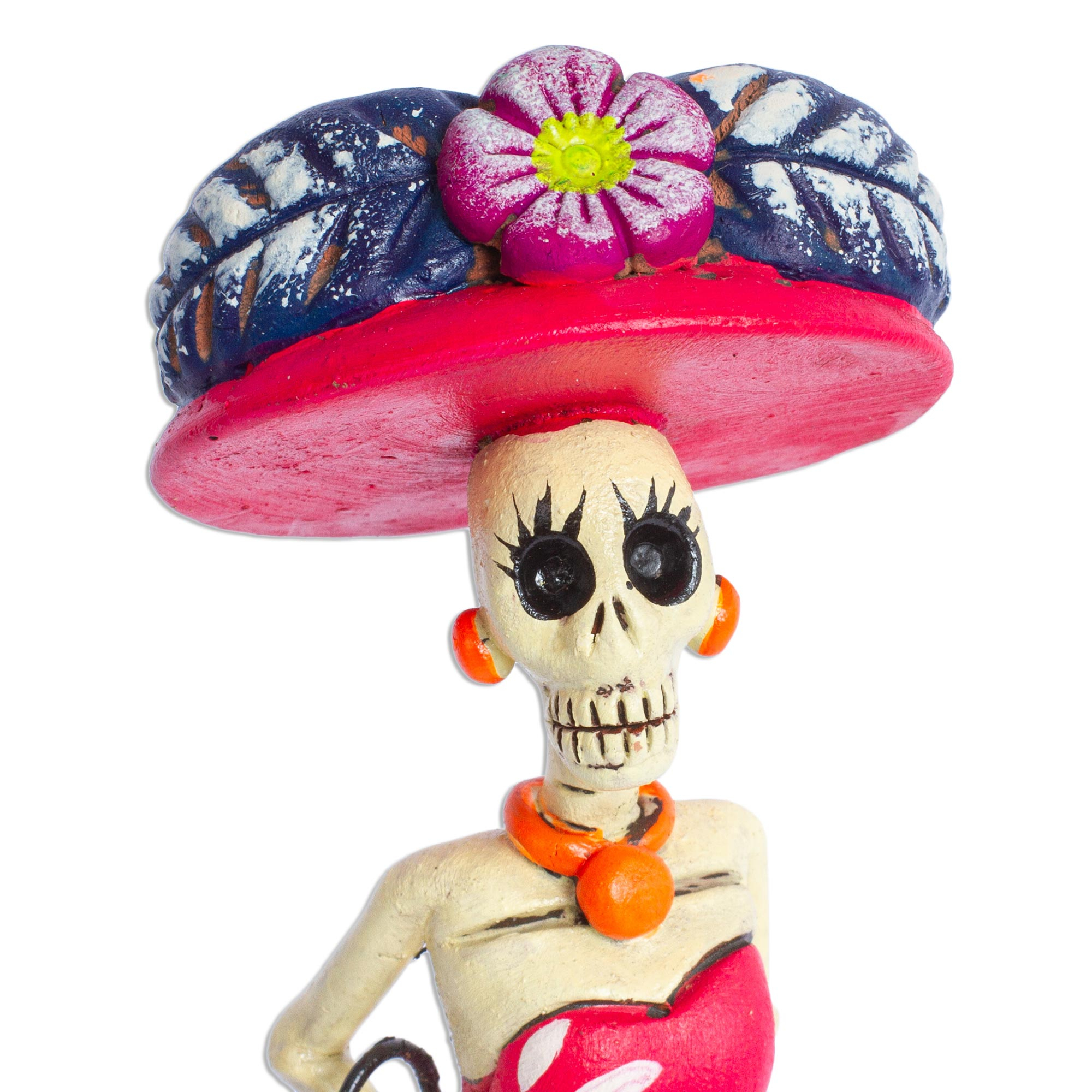 Unicef Market Ceramic Lady Catrina Skeleton Sculpture From Mexico