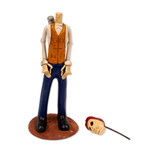 Ceramic sculpture, 'Architect Catrin' - Architect Skeleton Statuette Hand Crafted in Ceramic