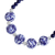 Collar con colgante de lapislázuli y cerámica - Collar Colgante de Cerámica Pintada a Mano con Lapislázuli