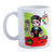 Ceramic mug, 'Frida with Monkey' - Multicolored Frida-Themed Art Print Mug