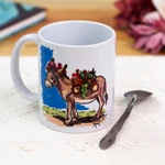 Ceramic mug, 'Donkey' - Signed Donkey Artwork on Ceramic Mug