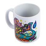 Ceramic mug, 'Mermaid' - Mermaid Motif Ceramic Art Mug