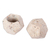 Maceteros de piedra reciclada, (par) - Maceteros poligonales pequeños de piedra recuperada (pareja)