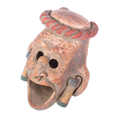 Ceramic ocarina, 'Song of the Ancestors' - Western Mexico Pre-Hispanic Ceramic Ocarina Flute