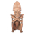 Ceramic sculpture, 'King of the Underworld' - Aztec Archaeology Ceramic Skeleton Sculpture (image 2a) thumbail