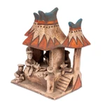 Ceramic sculpture, 'Ancient Nayarit Family' - Pre-Hispanic Nayarit Family Ceramic Sculpture