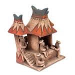 Ceramic sculpture, 'Ancient Nayarit Family' - Pre-Hispanic Nayarit Family Ceramic Sculpture