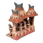 Ceramic sculpture, 'Ancient Nayarit Family' - Pre-Hispanic Nayarit Family Ceramic Sculpture