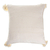 Cotton cushion cover, 'Oaxaca Frets in Warm White' - Warm White 100% Cotton Cushion Cover (image 2a) thumbail