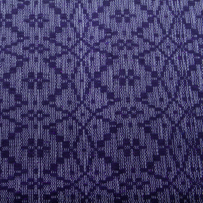 Kissenbezug aus Baumwolle - Blauer Kissenbezug aus 100 % Baumwolle mit Rautenmuster