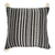 Cotton cushion cover, 'Oaxaca Lines in Black' - Black and Alabaster Cotton Cushion Cover