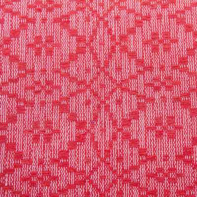 Cotton cushion cover, 'Oaxaca Diamonds in Deep Rose' - Diamond Pattern Cotton Cushion Cover in Deep Rose