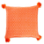 Cotton cushion cover, 'Oaxaca Diamonds in Orange' - Hand Loomed Orange Cotton Cushion Cover