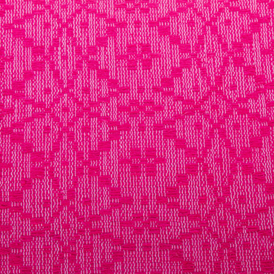 Cotton cushion cover, 'Oaxaca Diamonds in Hot Pink' - Hand Woven Hot Pink Cushion Cover with Tassels