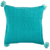 Cotton cushion cover, 'Diamond Web in Aqua' - Tasseled Aqua Cushion Cover from Mexico