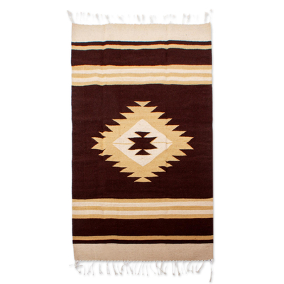 Wool Zapotec Style Area Rug (3x5)