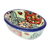 Ceramic soap dish, 'Hidalgo Bouquet' - Talavera-Style Ceramic Soap Dish from Mexico (image 2c) thumbail