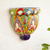 Ceramic wall planter, 'Guanajuato Ribbons' - Artisan Crafted Colorful Ceramic Wall Planter from Mexico