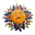 Keramischer Wandakzent, 'Floral Sun - Handgemachter keramischer Sonnenwand-Akzent